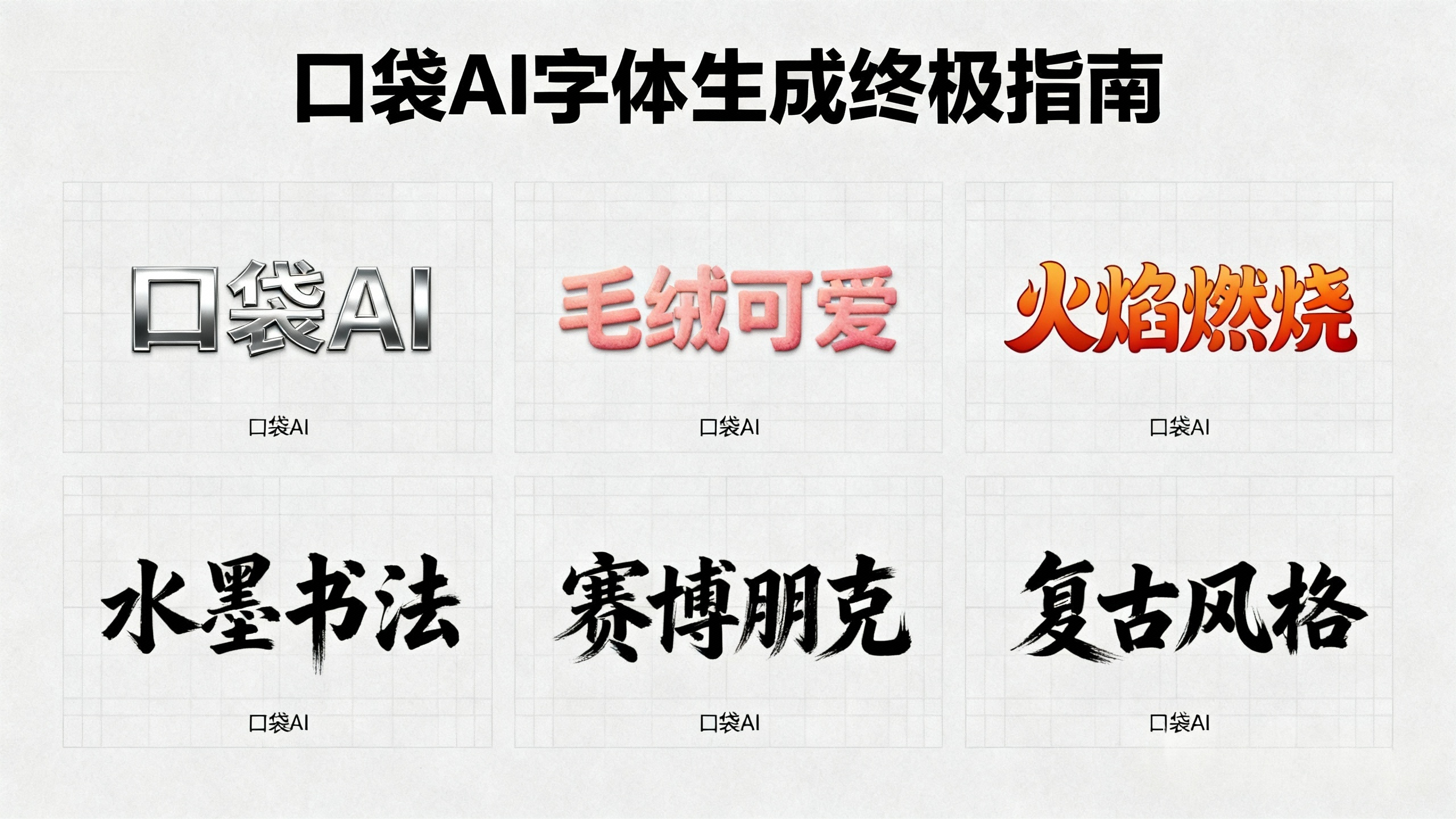 告别千篇一律！口袋AI字体生成终极指南，直接抄作业！